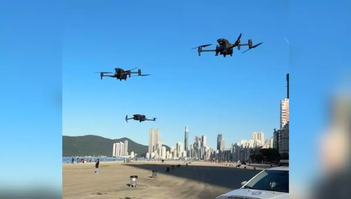 Balneário Camboriú usará drones com reconhecimento facial para reforçar segurança