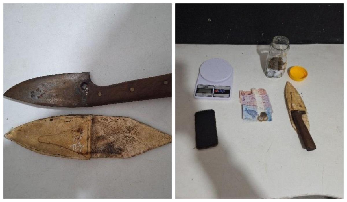 No Dia dos Pais, traficante ameaça o pai com faca e acaba preso em Itajaí