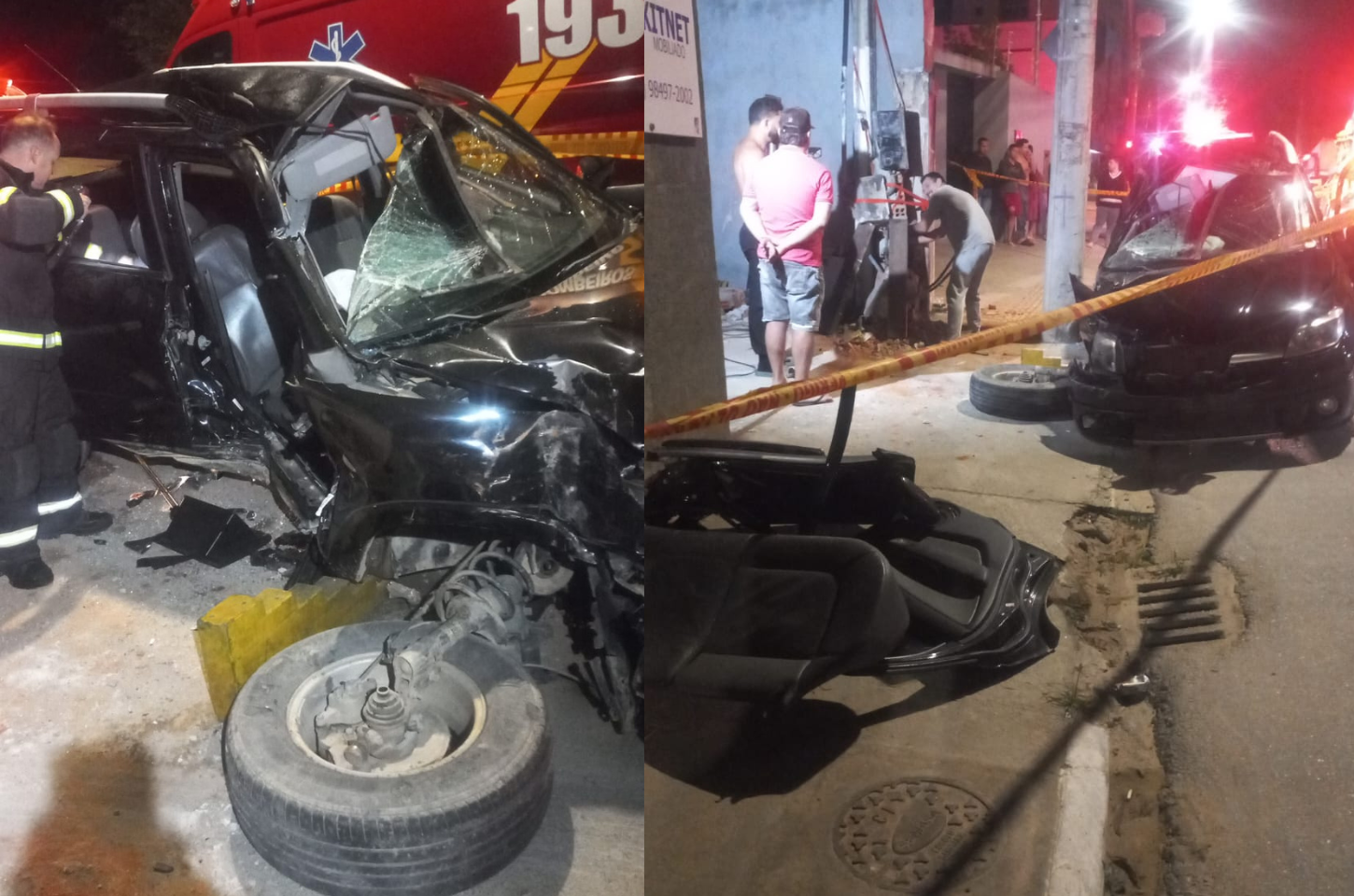 Acidente de trânsito com vítima fatal e vítima grave