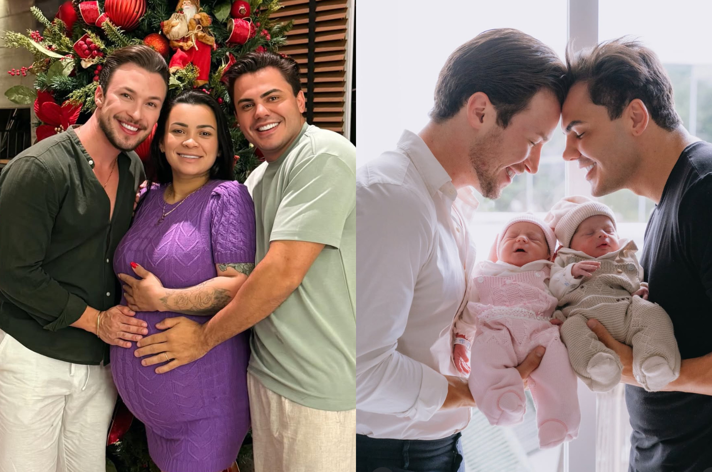 Influenciadores José Lhon e Gilliard Machado celebram nascimento dos filhos por meio de barriga solidária
