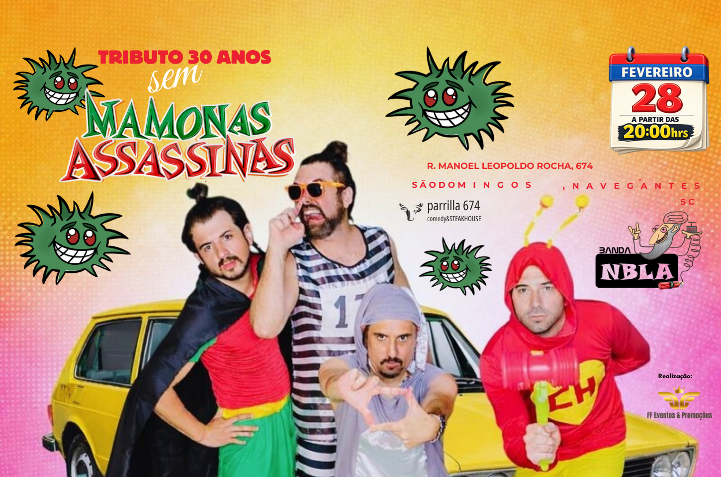Navegantes recebe show tributo aos 30 anos “sem” Mamonas Assassinas